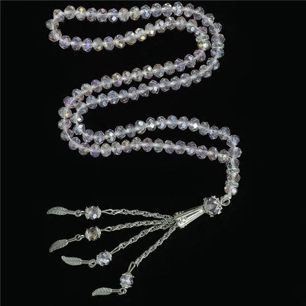 Muslim Prayer Rosary Bracelets - Crystal Glass Beads Bracelets with Rhinestones