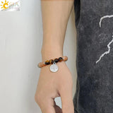 CSJA Tree of Life Charms Bracelet Tiger Eye Labradorite Stress Healing