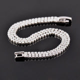 3-Layer CZ Tennis Bracelet Rose Silver Wedding Jewelry