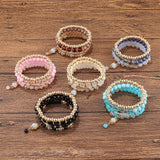 Boho Crystal Woven Bracelet for Women