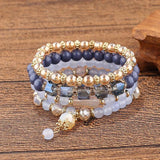 Boho Crystal Woven Bracelet for Women