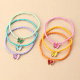 Boho Colorful Beads Butterfly Pendant Bracelet
