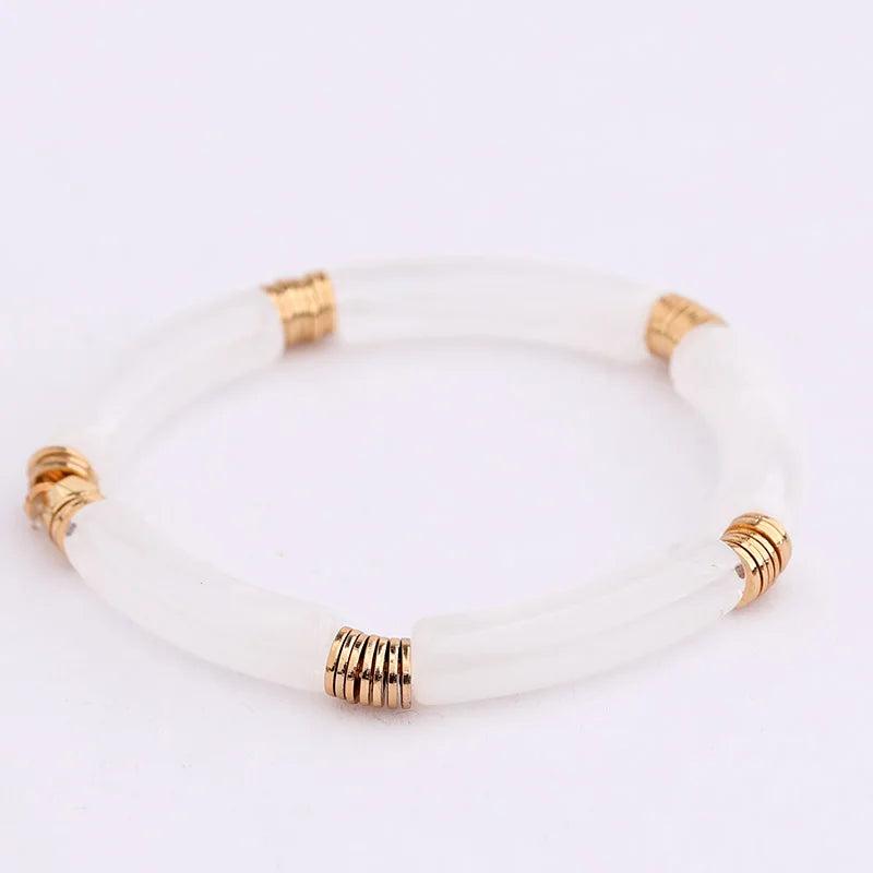 Acrylic Bamboo Tube Women Bracelet BC388