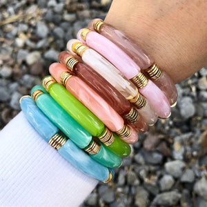 Acrylic Bamboo Tube Women Bracelet BC388