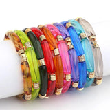 Acrylic Bamboo Tube Women Bracelet BC388