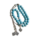 Muslim Prayer Beads Bracelet Turquoise-Rosary Religious Decoration