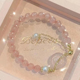 Ruifan 6mm Pink Crystal Pearls Strand Bracelet YBR856