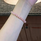 Ruifan 6mm Pink Crystal Pearls Strand Bracelet YBR856