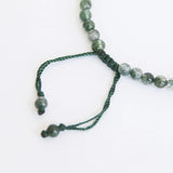 Green Crystal Bracelet Women Hand Woven Jewelry Gift