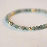 Green Crystal Bracelet Women Hand Woven Jewelry Gift