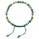 Green Crystal Bracelet Women Hand Woven Jewelry Gift