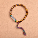 Tibetan Buddhist OM Charm Bracelet - Gem Stone Beads - Women Lucky Jewelry