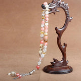 8mm Natural Stone Agates Tassel Pendant Islamic Muslim Tasbih 33 Prayer Beads