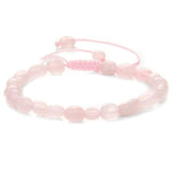 Irregular Amethysts Braid Bracelets Natural Stone Beads Reiki Jewelry