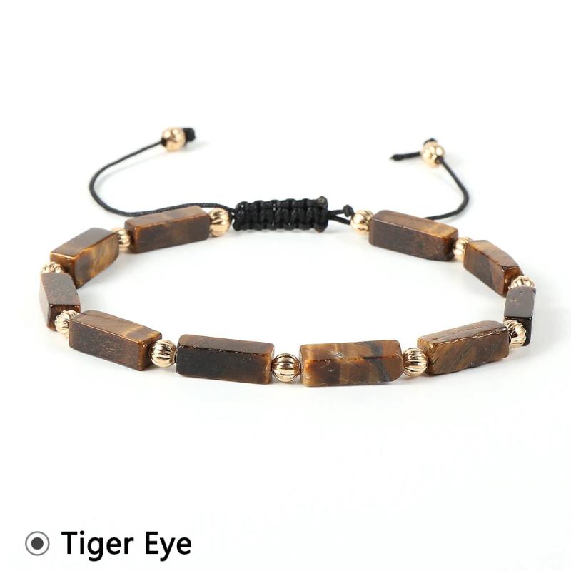 5A Natural Stone Amethyst Agate Bead Bracelet Adjustable Gemstone Wristband