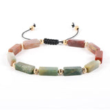5A Natural Stone Amethyst Agate Bead Bracelet Adjustable Gemstone Wristband