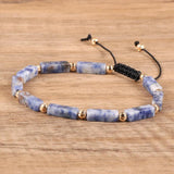5A Natural Stone Amethyst Agate Bead Bracelet Adjustable Gemstone Wristband
