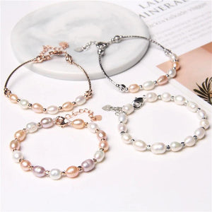Baroque Pearl Bracelet Freshwater Pearl Bangle Wedding Jewelry