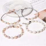 Baroque Pearl Bracelet Freshwater Pearl Bangle Wedding Jewelry