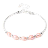 Baroque Pearl Bracelet Freshwater Pearl Bangle Wedding Jewelry