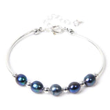 Baroque Pearl Bracelet Freshwater Pearl Bangle Wedding Jewelry