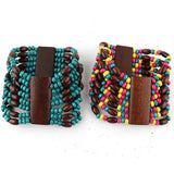 Layered African Beaded Bracelets for Women