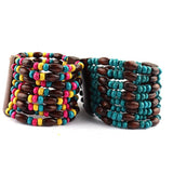 Layered African Beaded Bracelets for Women