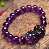 Natural Stone Crystal Bead Bracelet Pixiu Beaded Yellow Bracelet