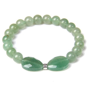 Green Aventurine Rose Pink Quartzs Crystal Bracelet