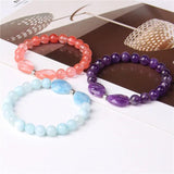 Green Aventurine Rose Pink Quartzs Crystal Bracelet