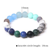 Solar System Bracelet 10MM Beaded Bracelets Chakra Stretch Bangles