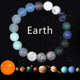 Solar System Bracelet 10MM Beaded Bracelets Chakra Stretch Bangles