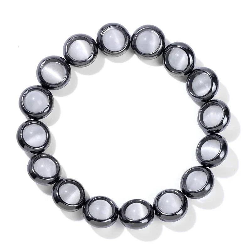 Cat Eye Beaded Bracelets Natural Stone Hematite Bracelet