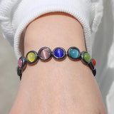 8mm Cat Eye Hematite Bracelets for Couple Yoga Luck LGBT