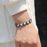 8mm Cat Eye Hematite Bracelets for Couple Yoga Luck LGBT