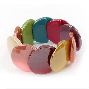 Colorful Resin Bubble Bangles Boho Bracelet Women