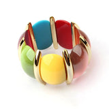 Colorful Resin Bubble Bangles Boho Bracelet Women