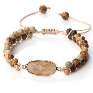 Boho Stone Beads Double Layer Wrap Bracelet