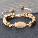 Boho Stone Beads Double Layer Wrap Bracelet