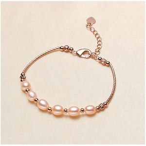 Baroque Rice Pearls Bracelets Natural Freshwater Pearl Strand