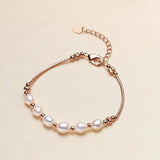 Baroque Rice Pearls Bracelets Natural Freshwater Pearl Strand