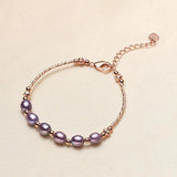 Baroque Rice Pearls Bracelets Natural Freshwater Pearl Strand