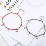 Heart Crystal Charms Bracelet Stainless Steel Chain Party Jewelry