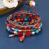 Bohemia Beads Bracelet for Women Multilayer National Style Bangle Jewelry Gift
