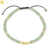 CSJA Natural Stone Bracelet Balance Crystal Quartz Abacus Bead