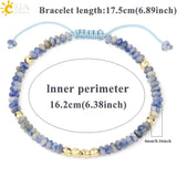 CSJA Natural Stone Bracelet Balance Crystal Quartz Abacus Bead