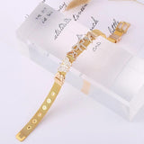 Stainless Steel Bowknot Butterfly Beads Mesh Bangle Bracelet