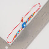 Colorful Glass Beads Evil Eye Bracelet for Women