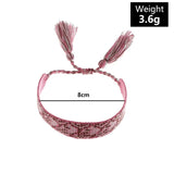 Bohemia Braided Tassel Bracelet Embroidery Adjustable Rope Bracelet