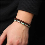 Natural Stone Braided Bracelet Set Lapis Lazuli Shoushan Bangle Jewelry